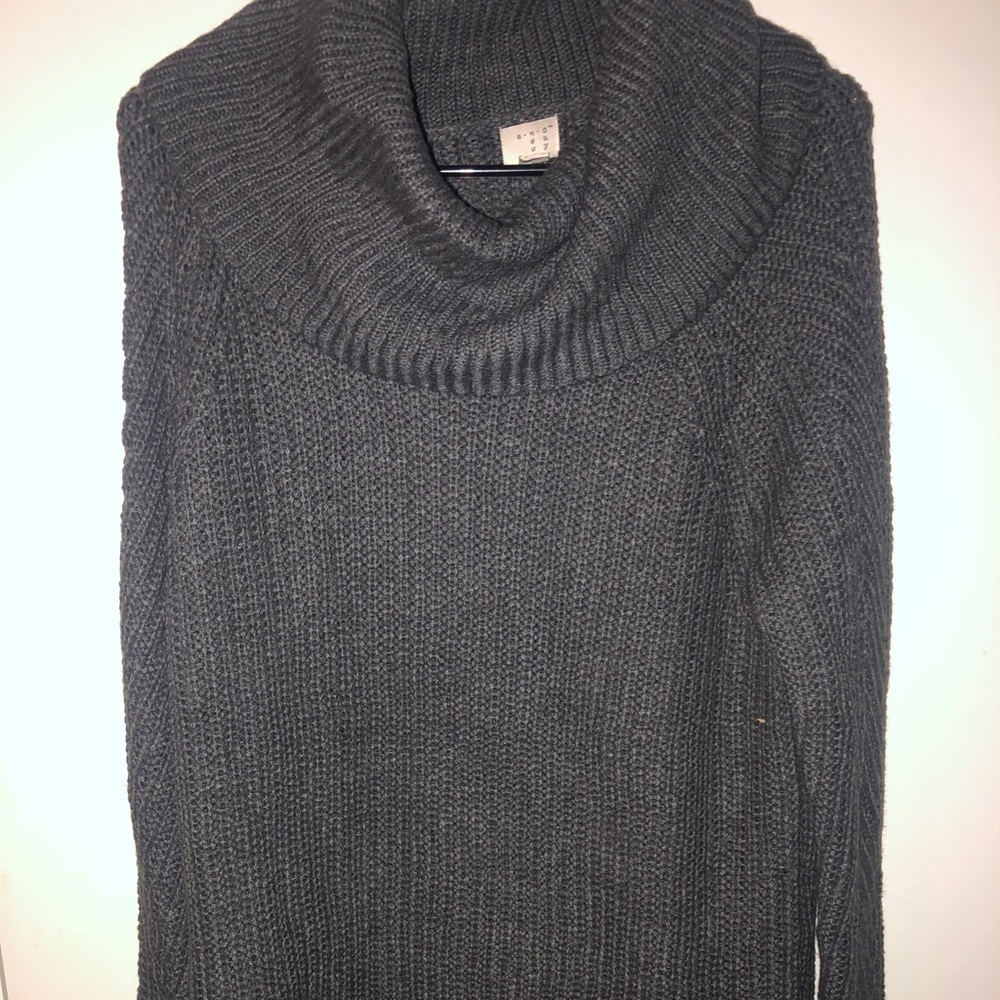 Dark Grey Sweater Dress